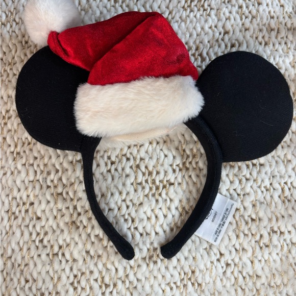 Disney Accessories - Walt Disney Mickey Mouse Ears with Santa Hat